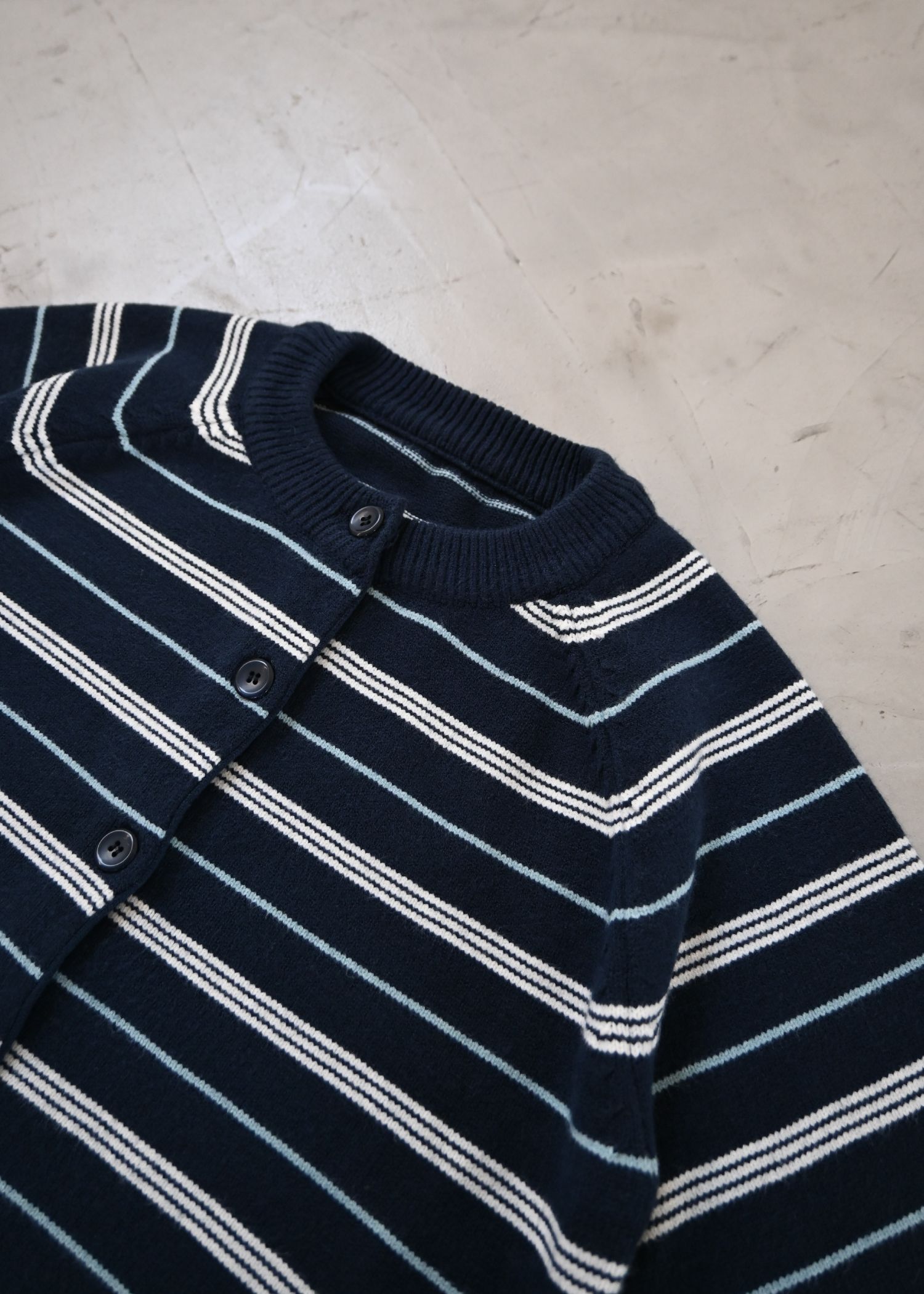 multi border raglan knit cardigan