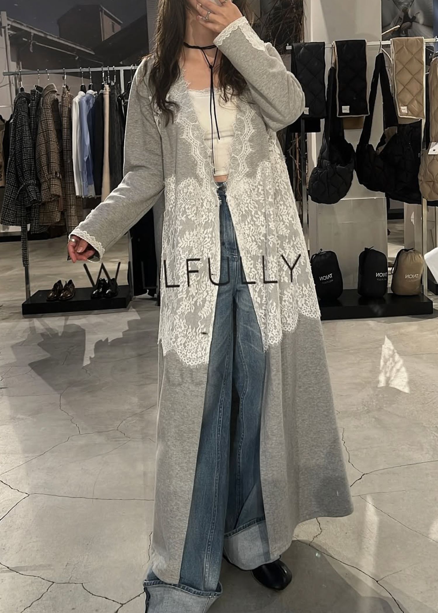 cachecoeur multi lace sweat OP