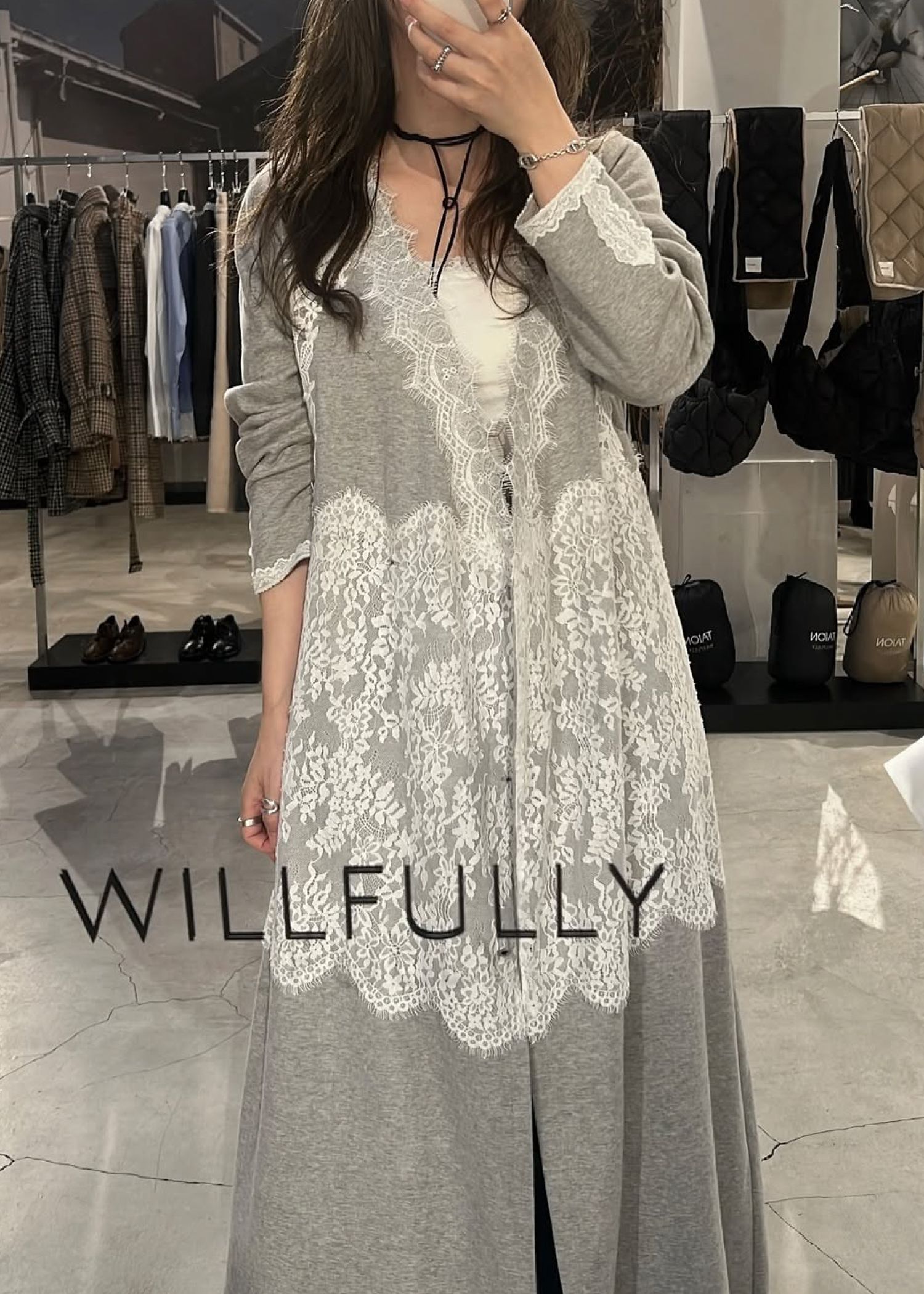 cachecoeur multi lace sweat OP