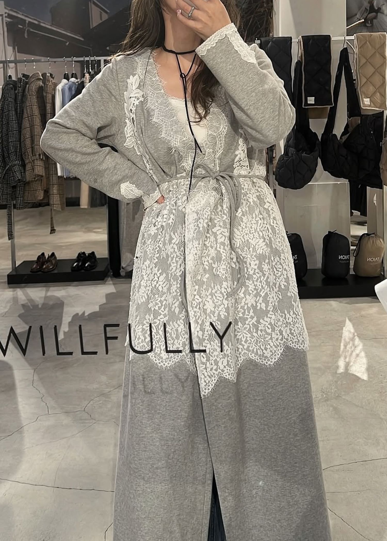 cachecoeur multi lace sweat OP