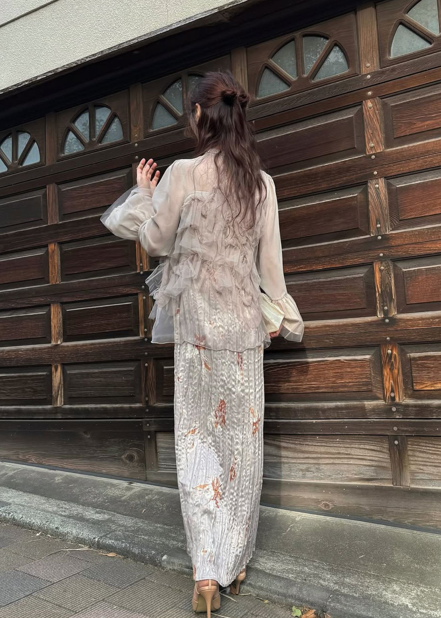 random tulle layered iris pleats OP