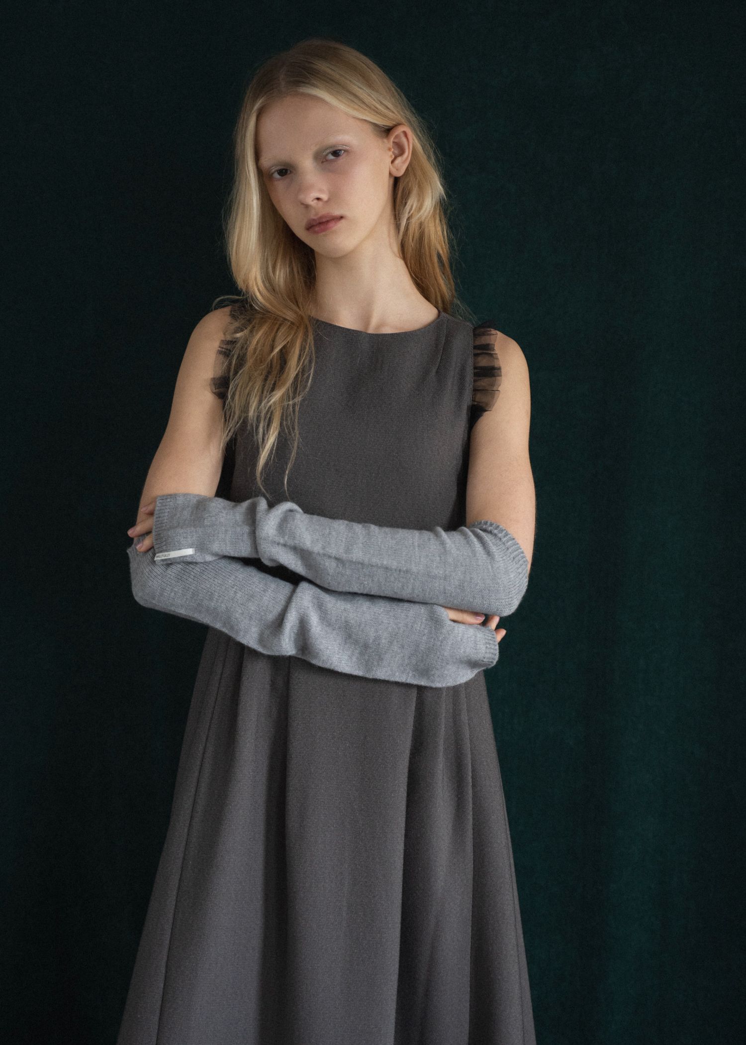 nosleeve hem tiered tulle kersey OP