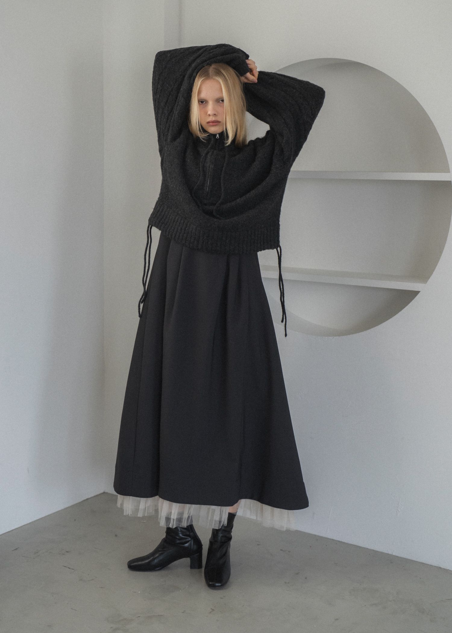 nosleeve hem tiered tulle kersey OP