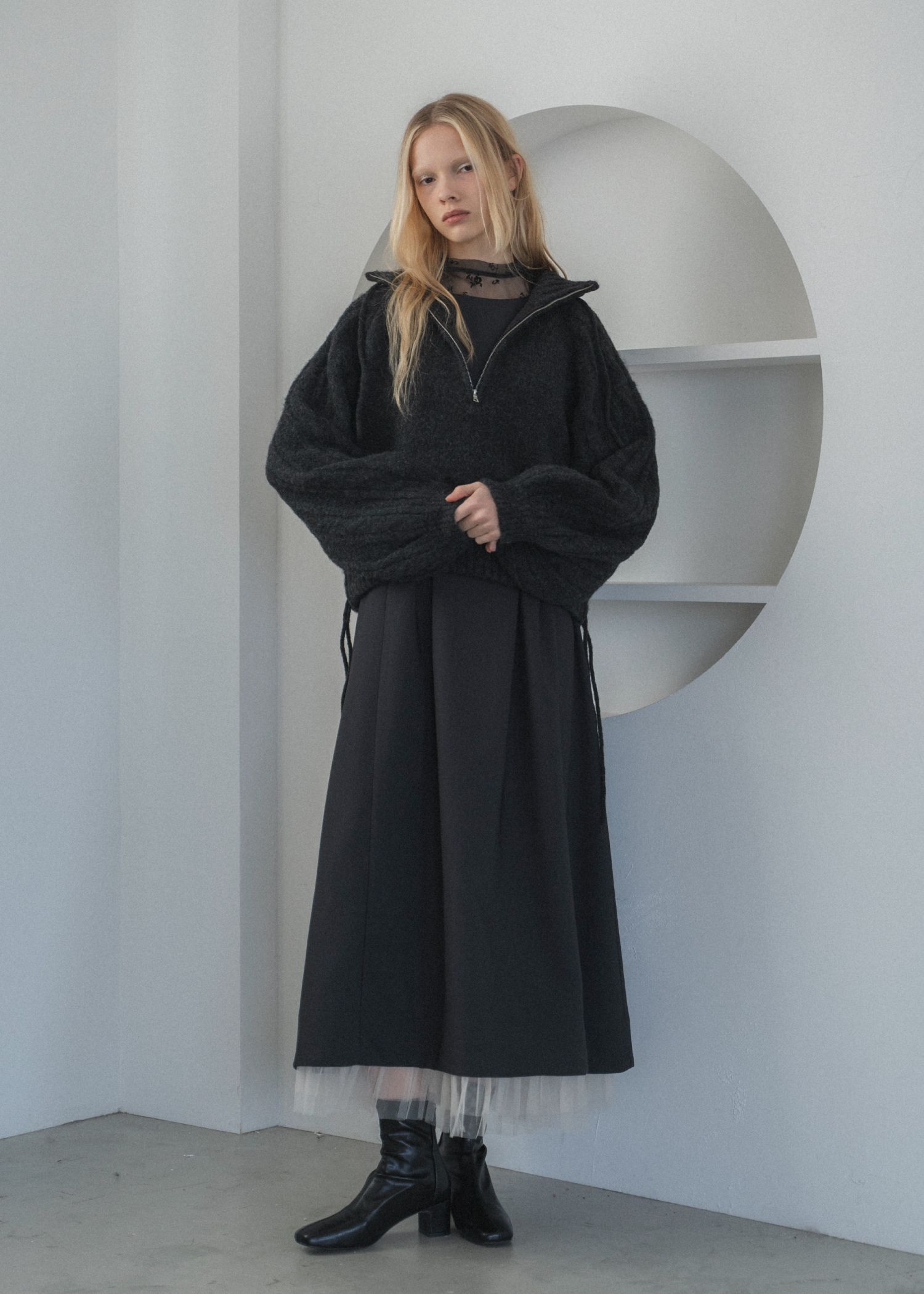 nosleeve hem tiered tulle kersey OP