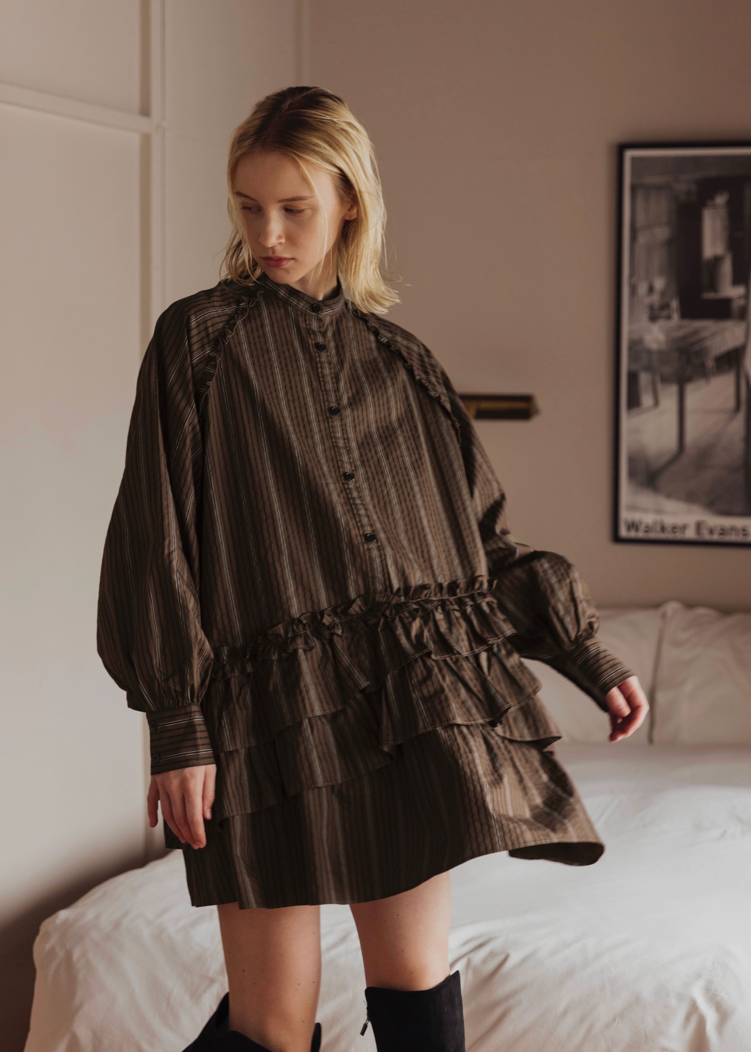 ウィルフリー　hem tiered embroidery OP 結婚式 WILLFULLY official web store（ウィルフリーコウシキツウハン