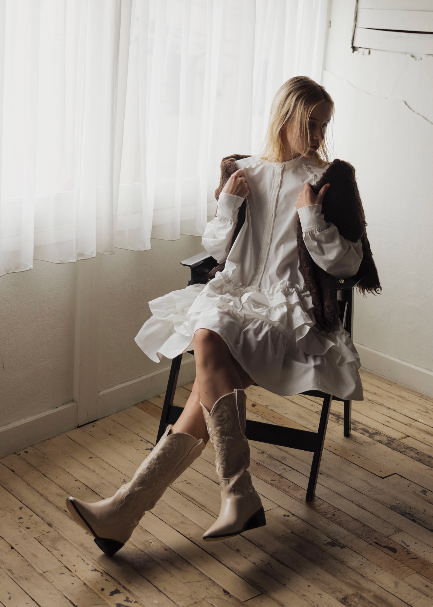 asymmetry hem tiered medium OP