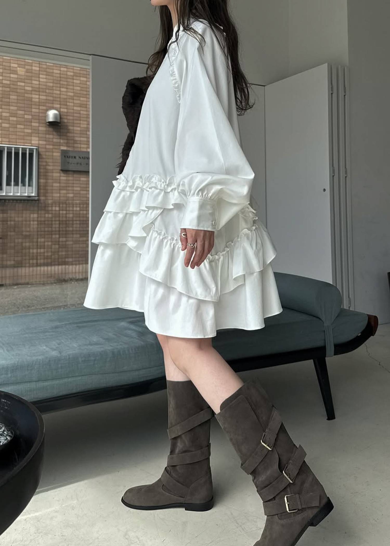 asymmetry hem tiered medium OP