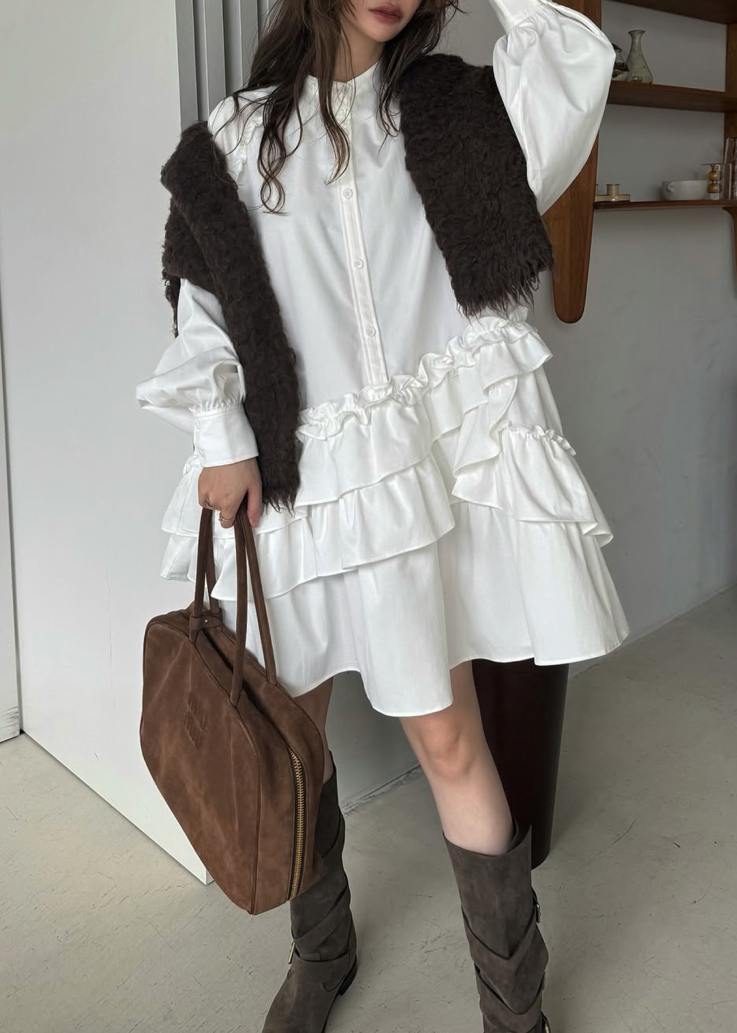 asymmetry hem tiered medium OP