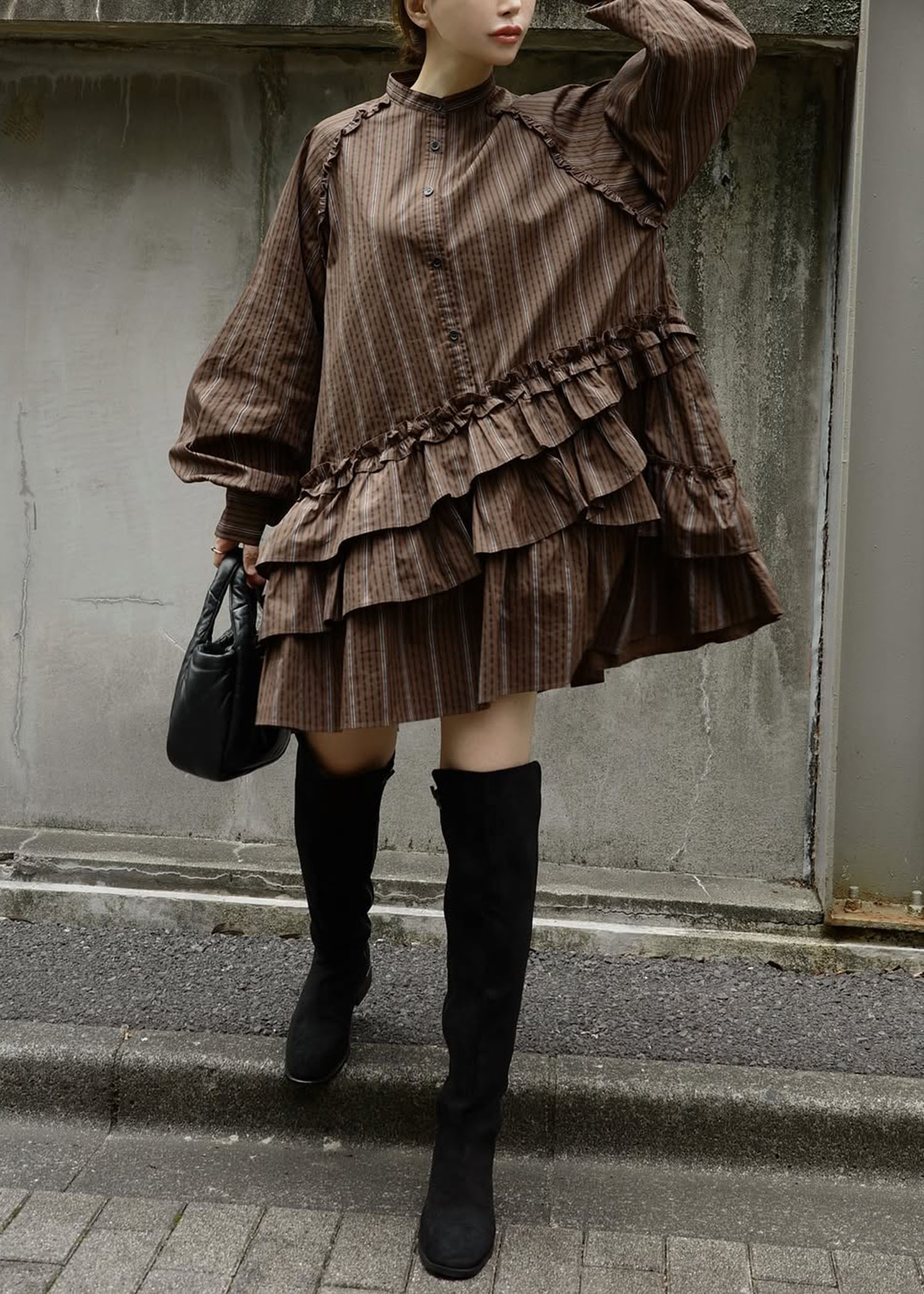 asymmetry hem tiered medium OP