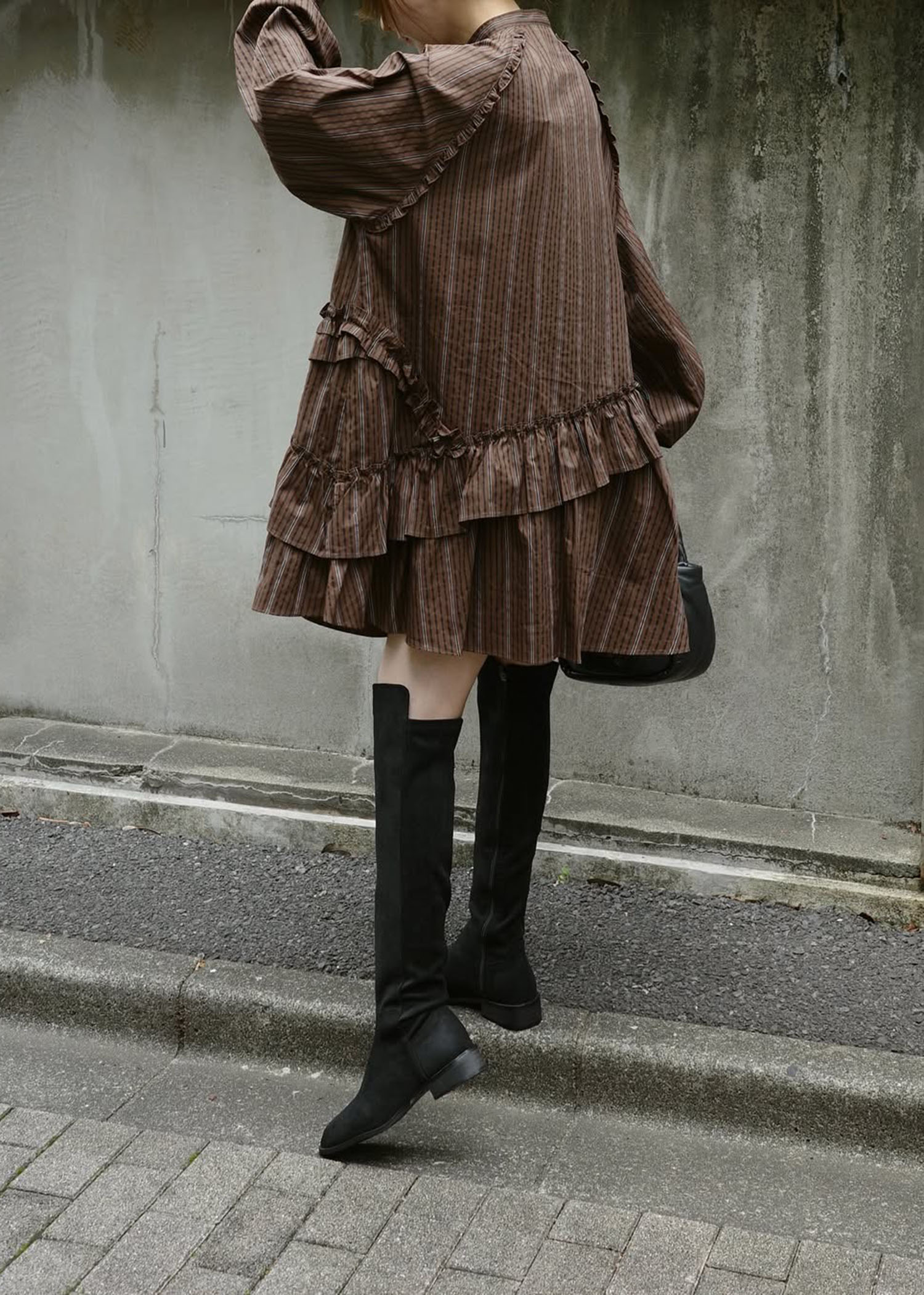 asymmetry hem tiered medium OP