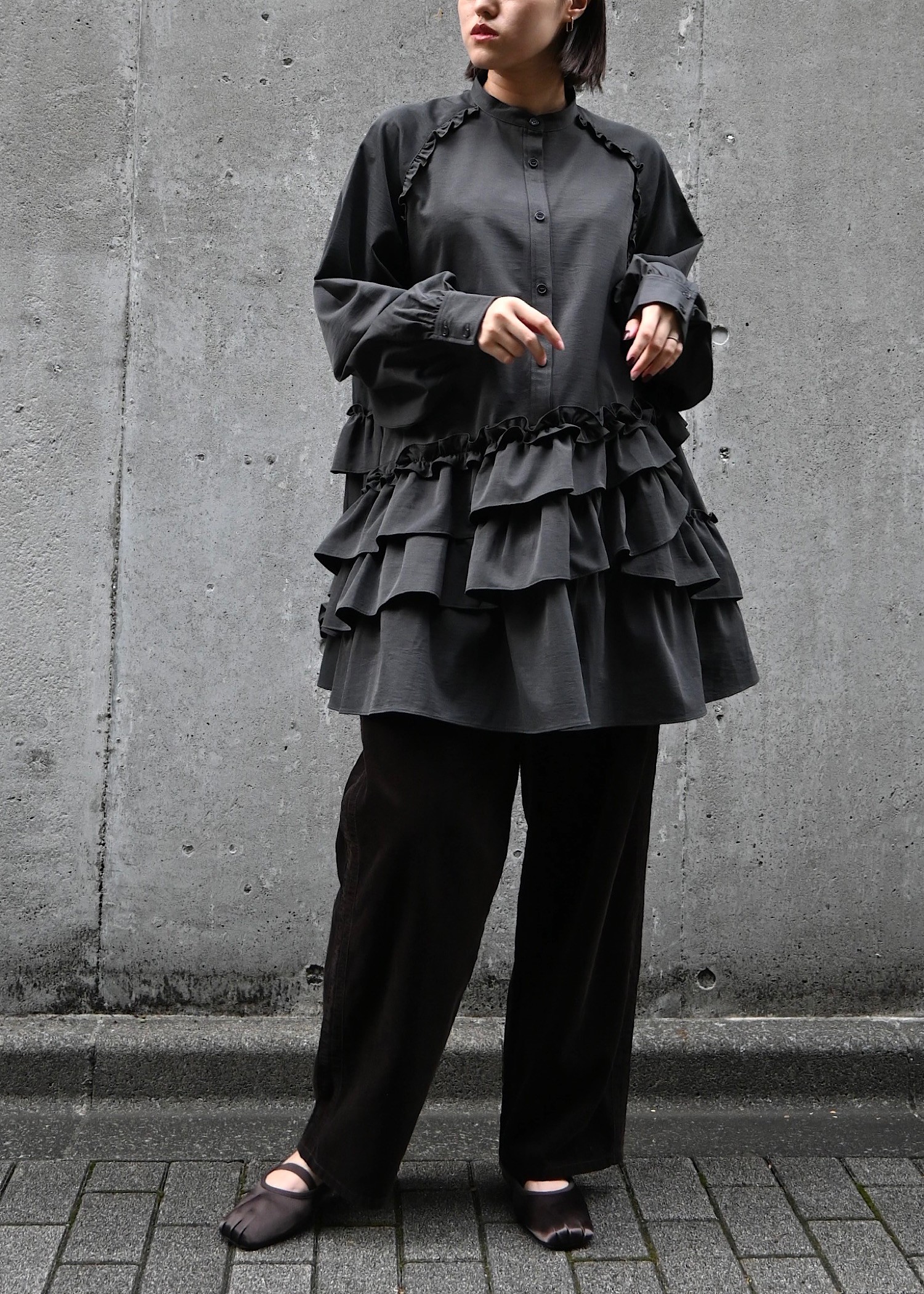 asymmetry hem tiered medium OP