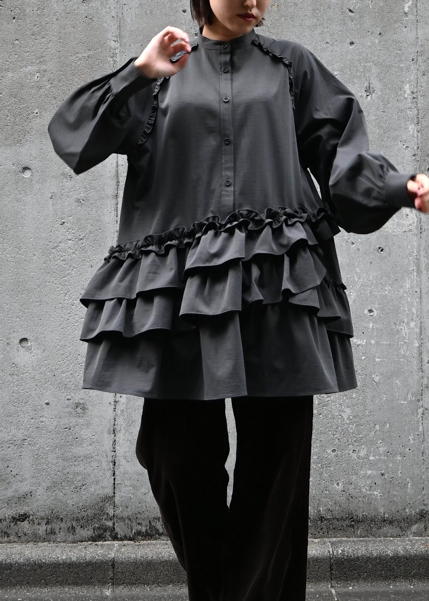 asymmetry hem tiered medium OP