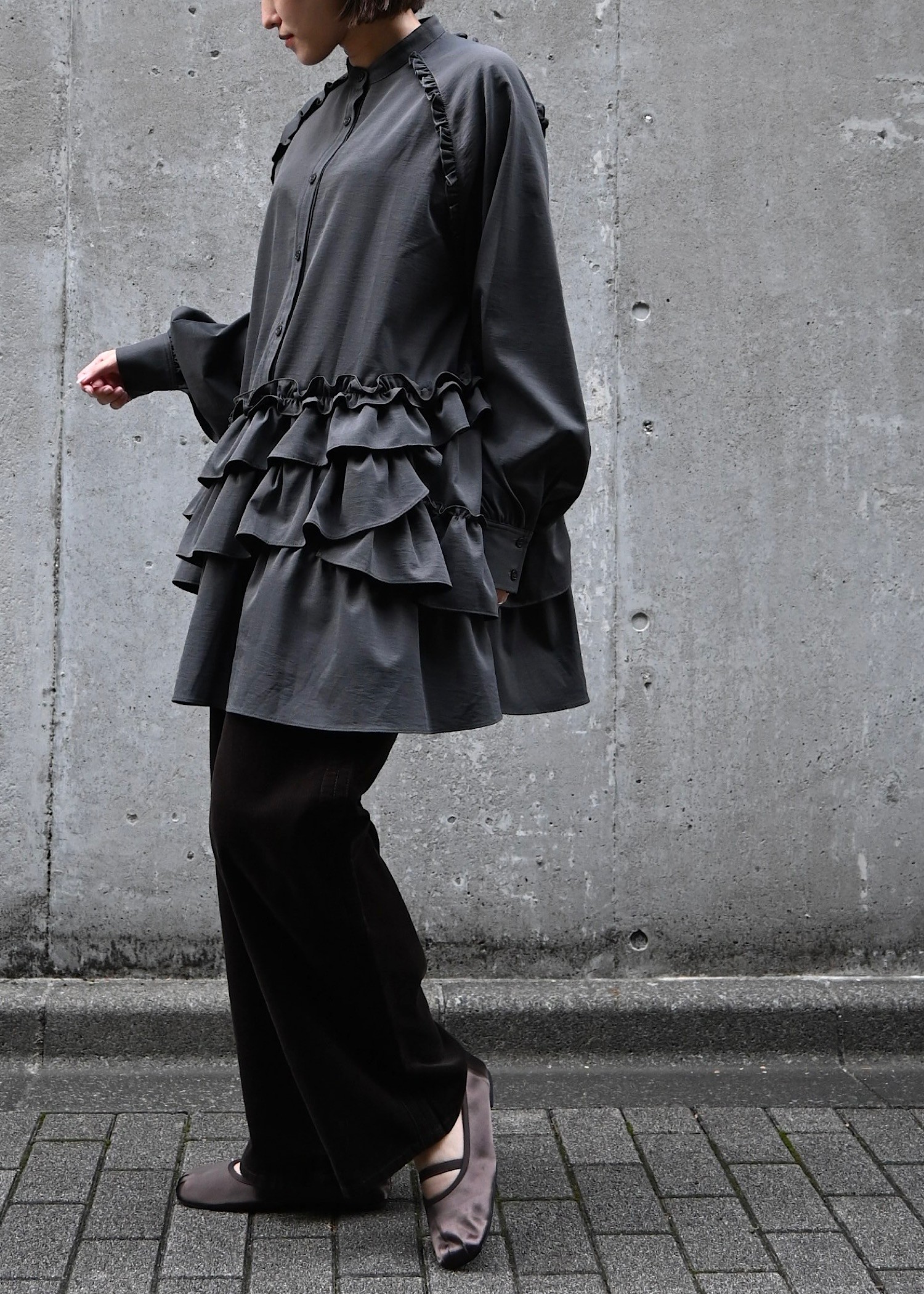 asymmetry hem tiered medium OP