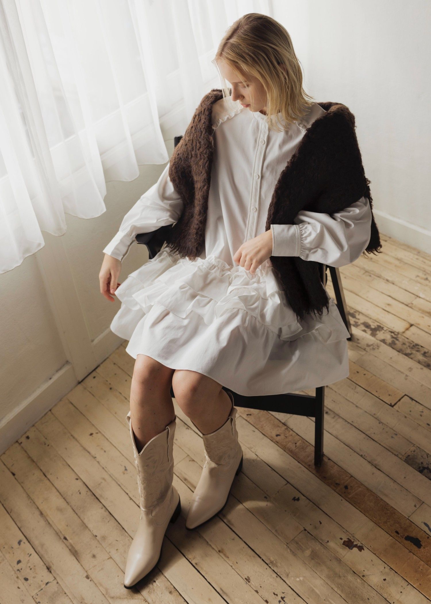 asymmetry hem tiered medium OP