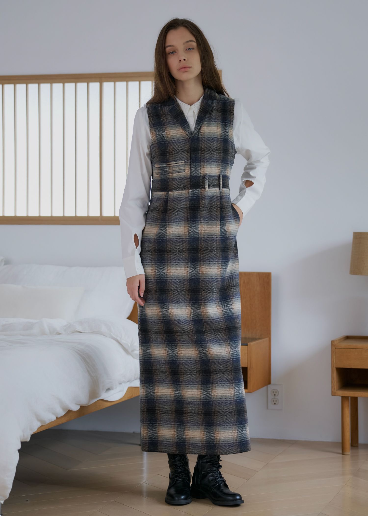 tailored collar no sleeve check OP