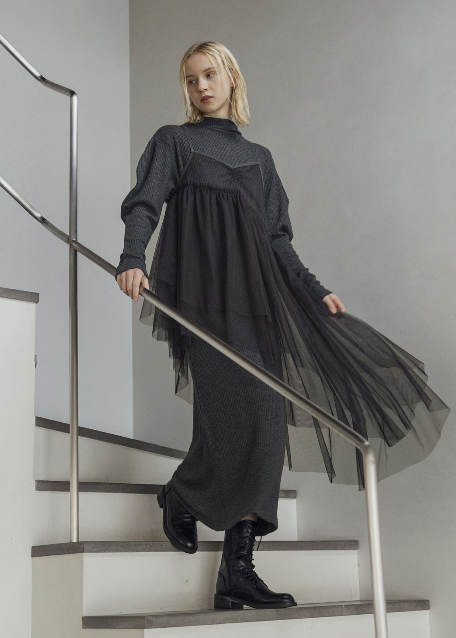 ワンピース treaturself asymmetry lacy cami onepiece WILLFULLY official web store（ウィルフリーコウシキツウハン