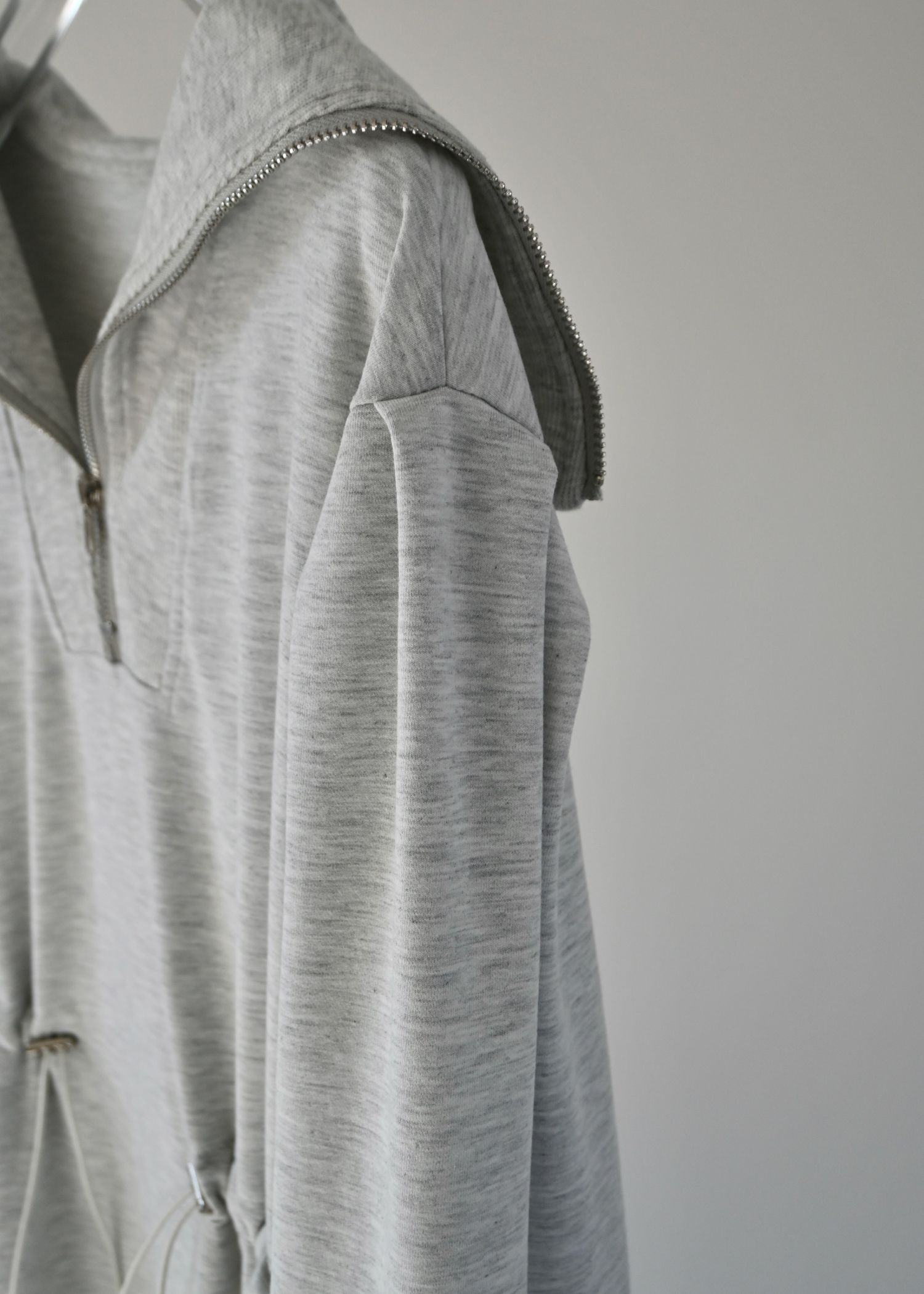 half zip waist drawstring sweat OP