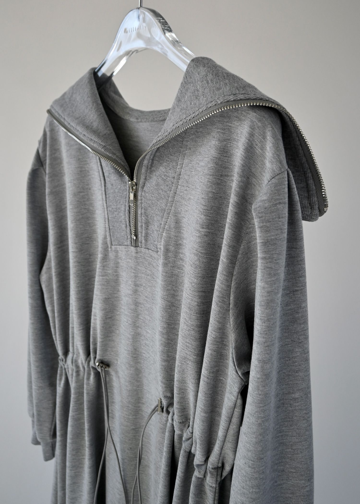 half zip waist drawstring sweat OP