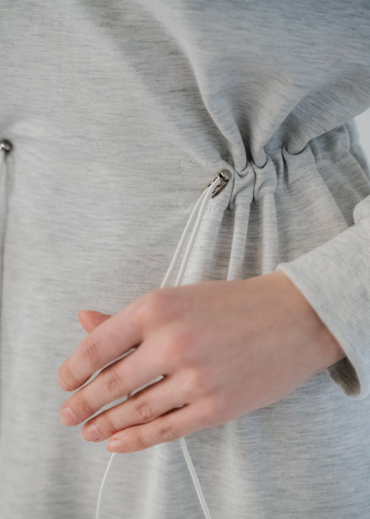 half zip waist drawstring sweat OP