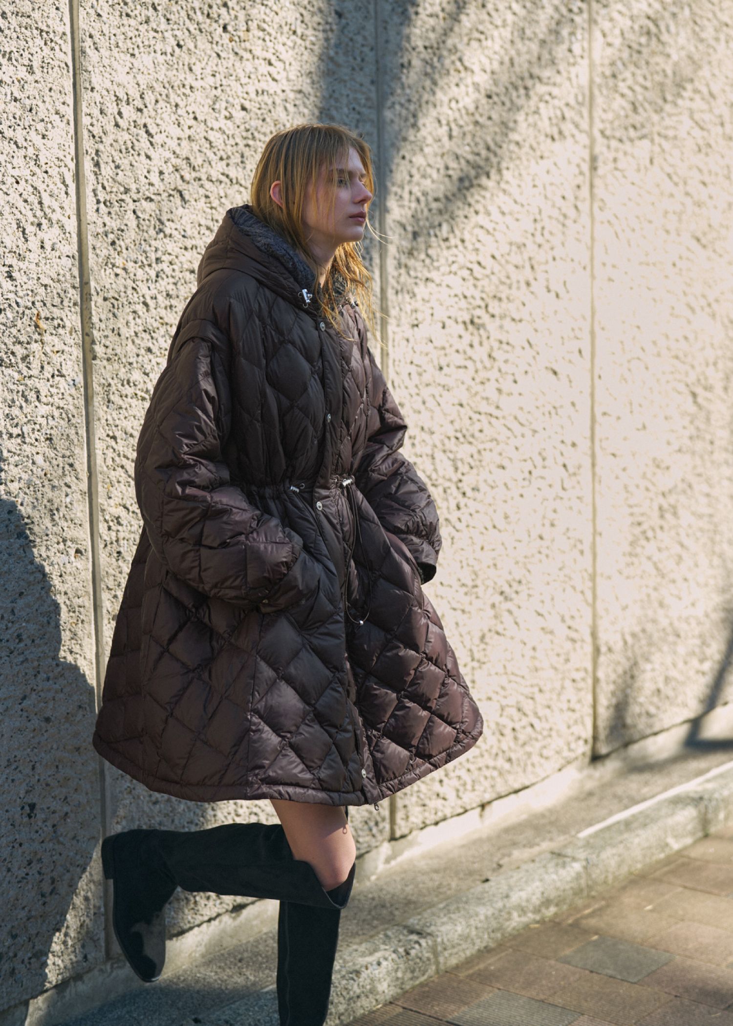 【TAION × WILLFULLY】removable sleeve quilting down coat