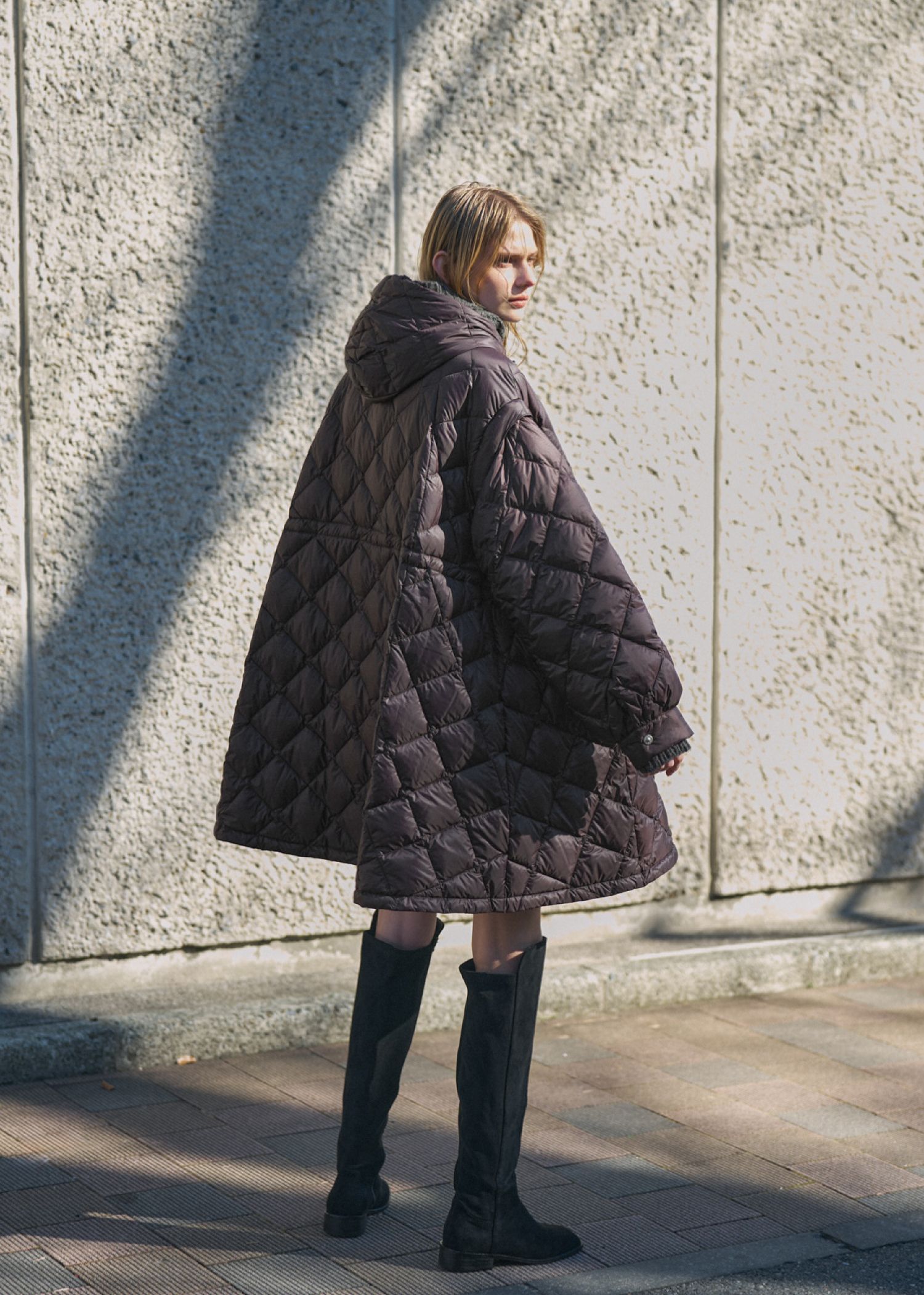 【TAION × WILLFULLY】removable sleeve quilting down coat