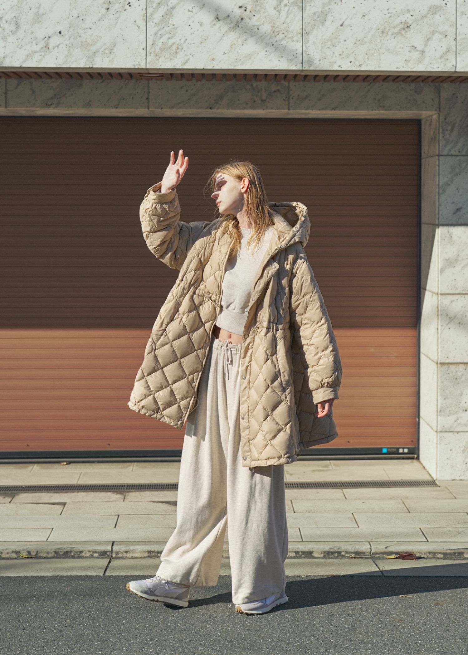 【TAION × WILLFULLY】removable sleeve quilting down coat