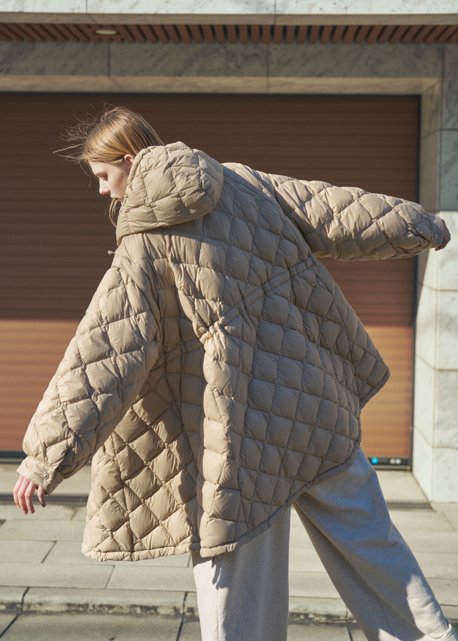 【TAION × WILLFULLY】removable sleeve quilting down coat