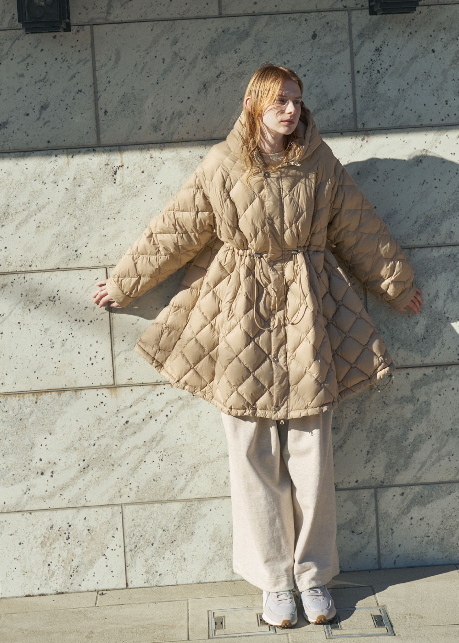 【TAION × WILLFULLY】removable sleeve quilting down coat