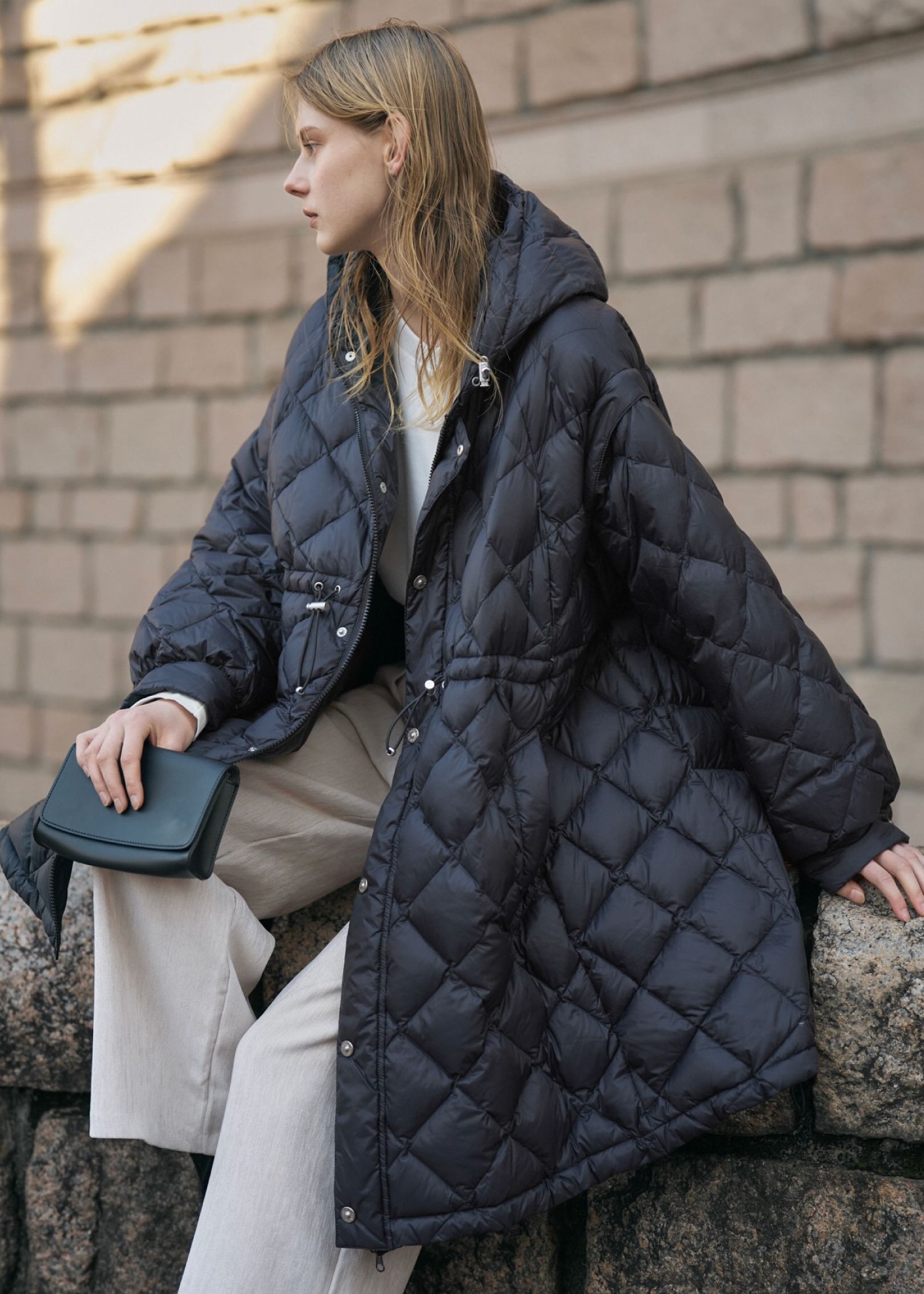 【TAION × WILLFULLY】removable sleeve quilting down coat