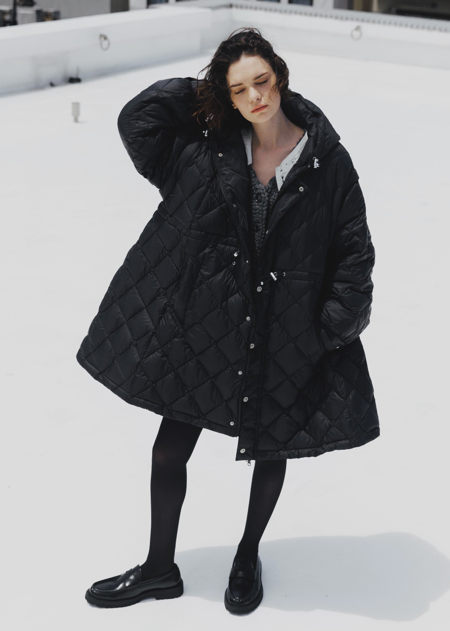 【TAION × WILLFULLY】removable sleeve quilting down coat