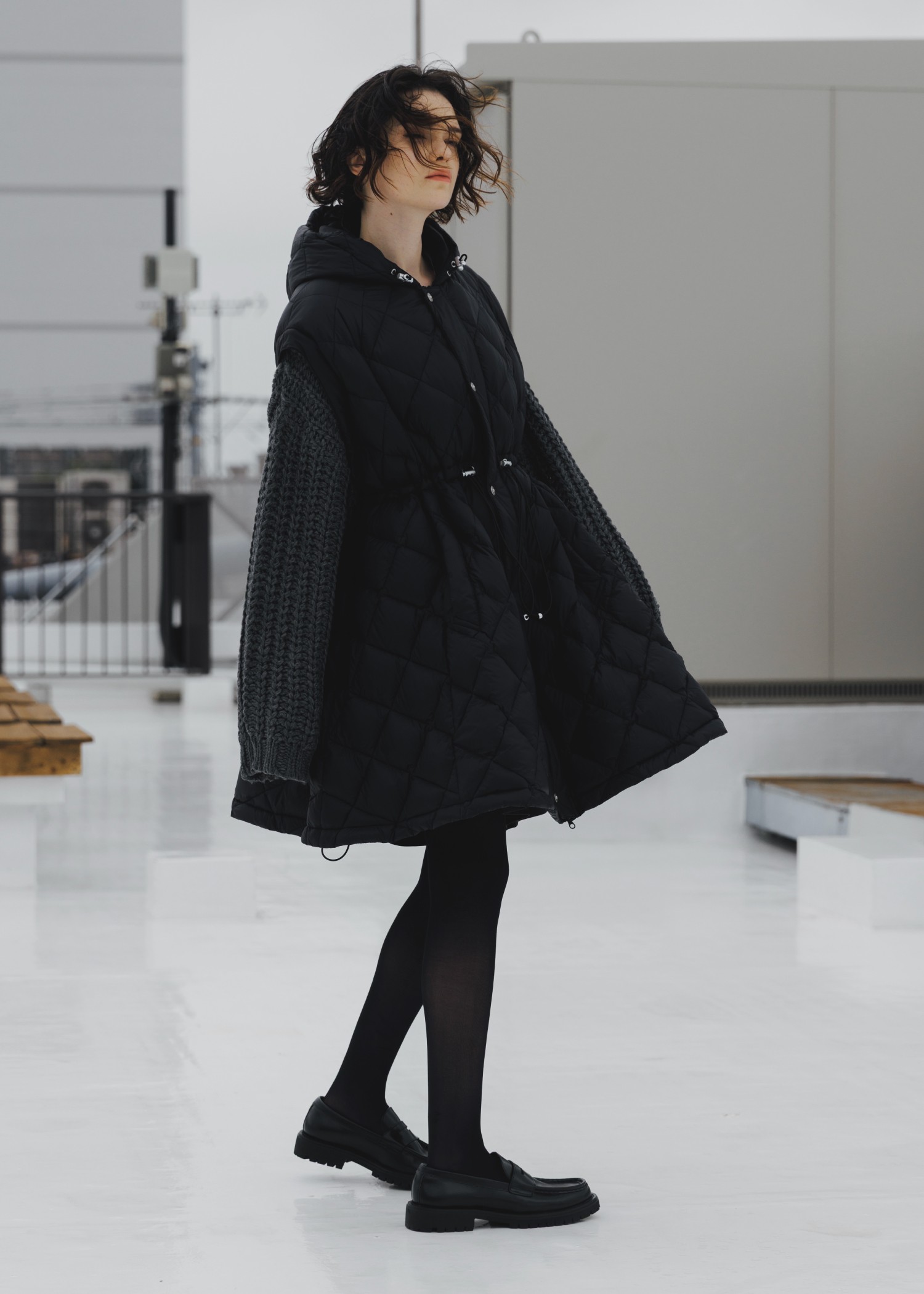 【TAION × WILLFULLY】removable sleeve quilting down coat