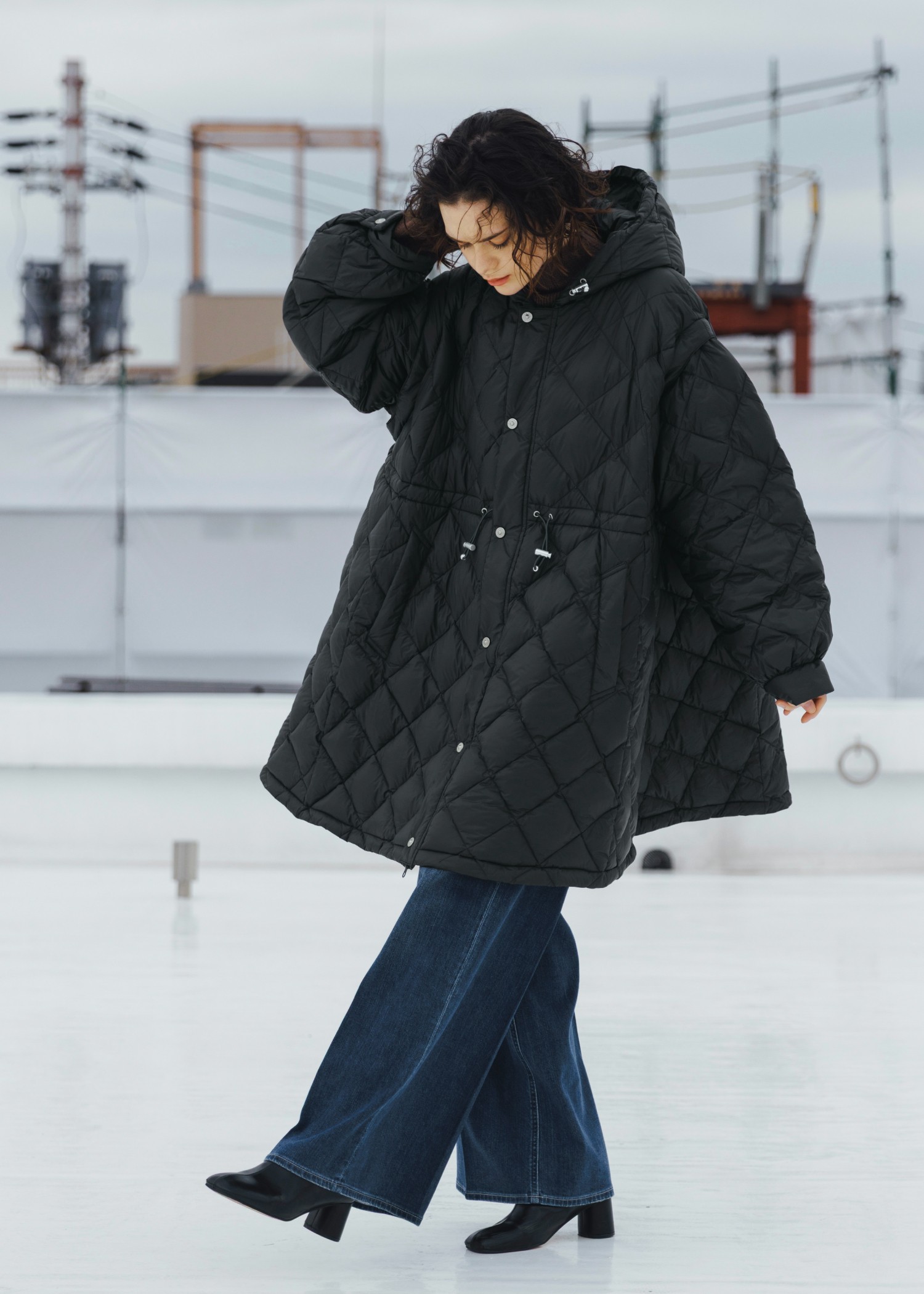 【TAION × WILLFULLY】removable sleeve quilting down coat