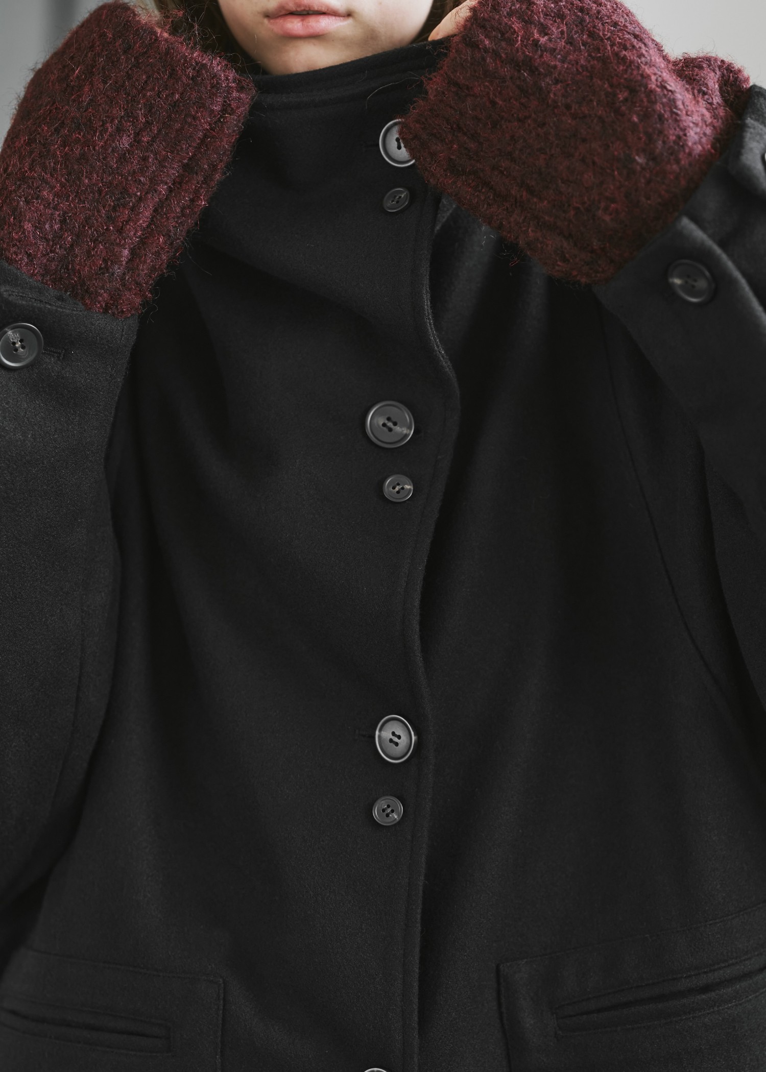 raglan volume sleeve over coat