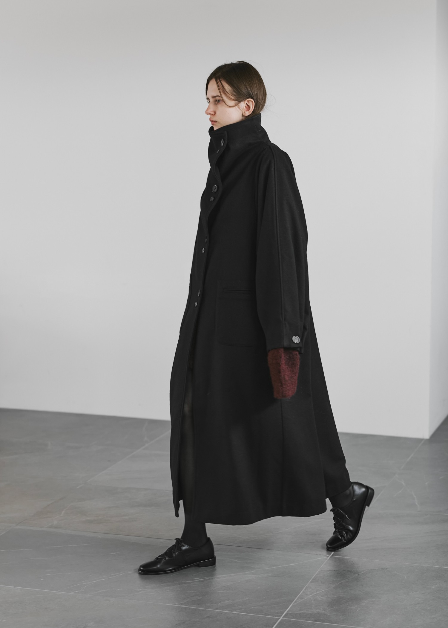 raglan volume sleeve over coat