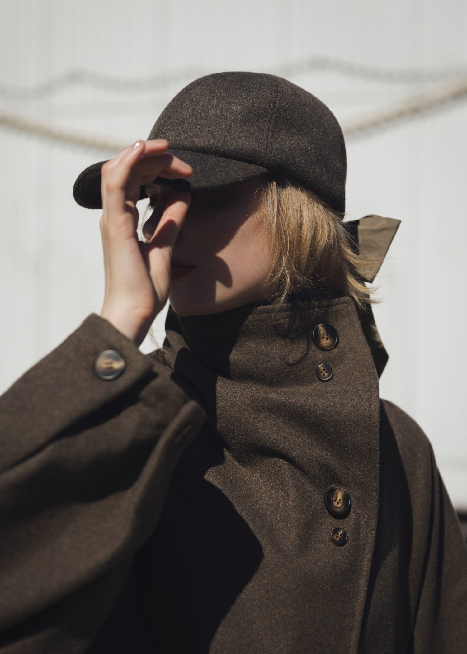 raglan volume sleeve over coat