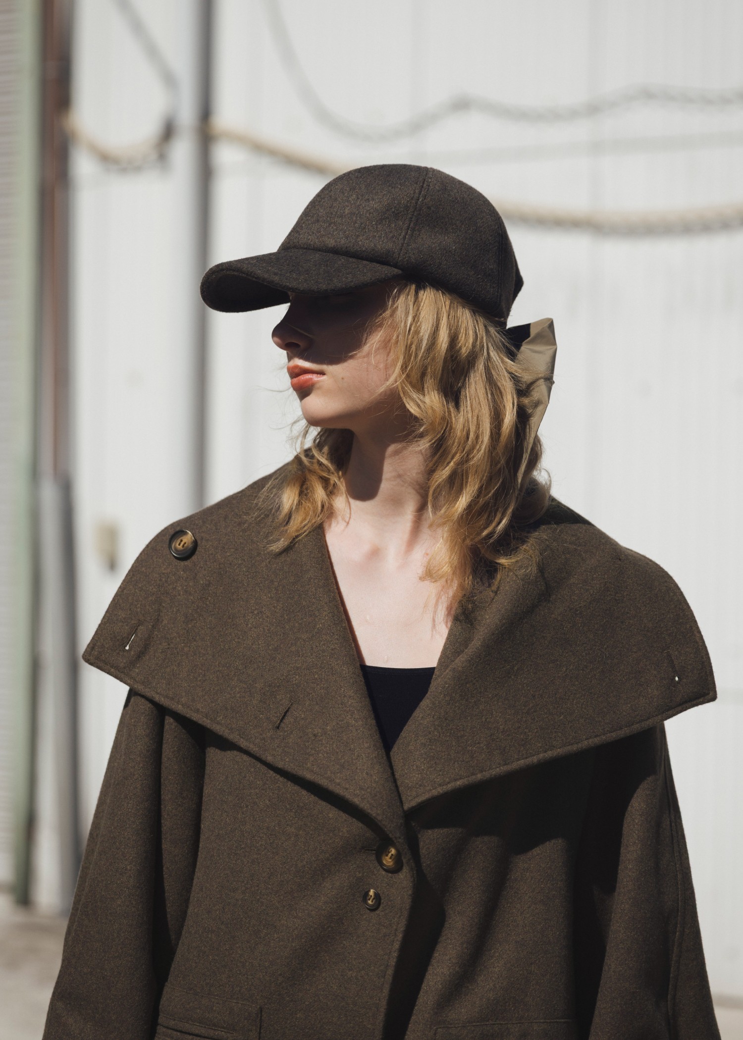 raglan volume sleeve over coat