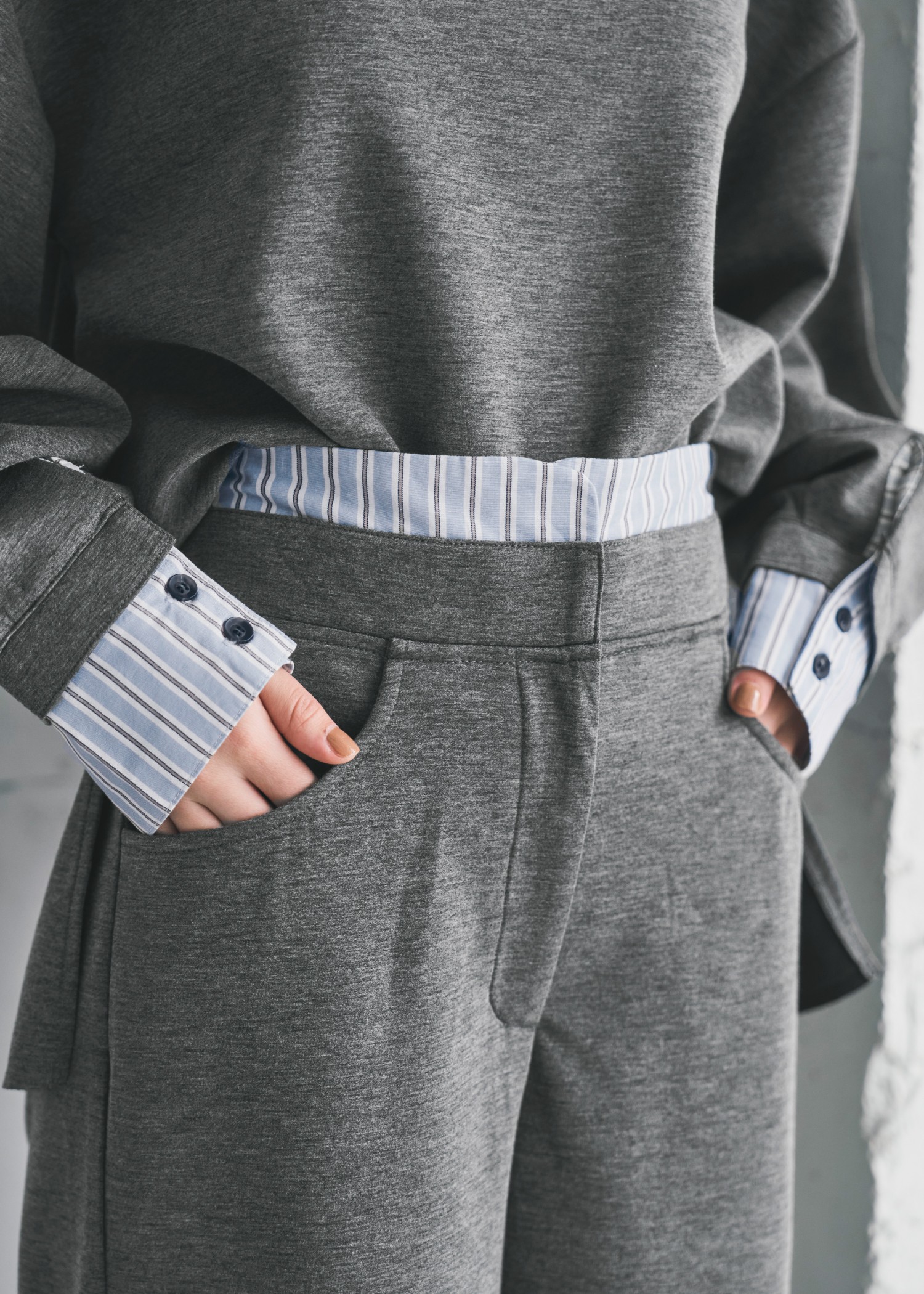 layered woven ponte PT