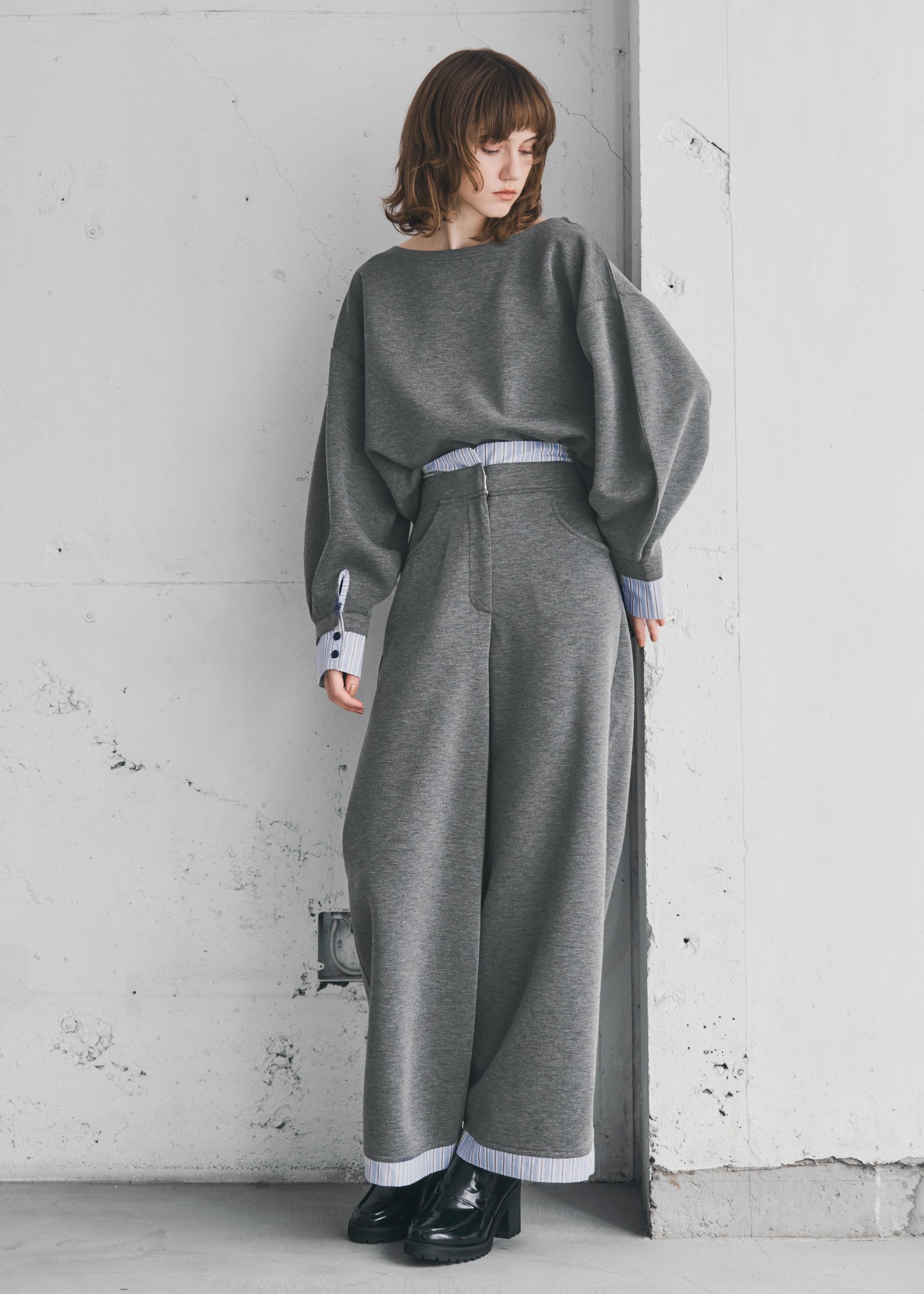 layered woven ponte PT
