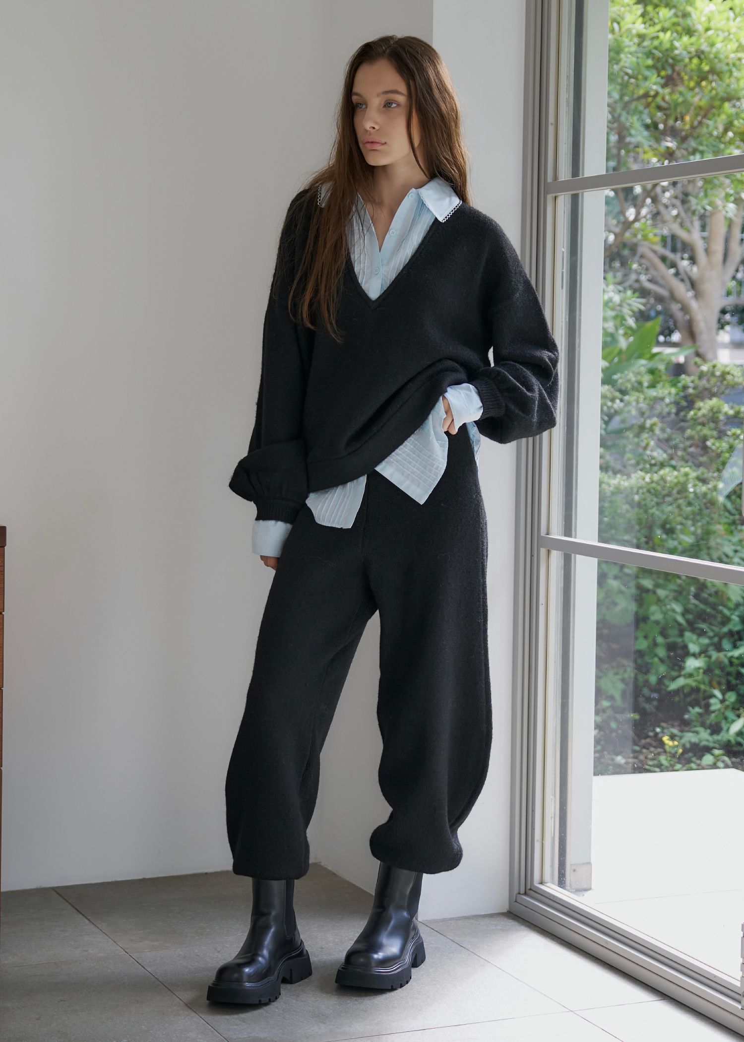 oversized knit jogger PT