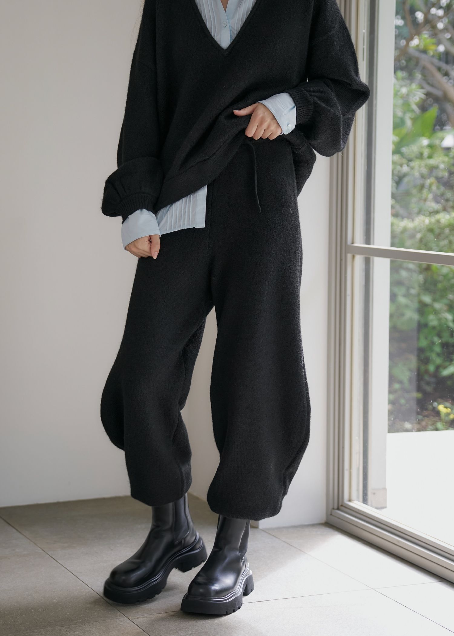 oversized knit jogger PT