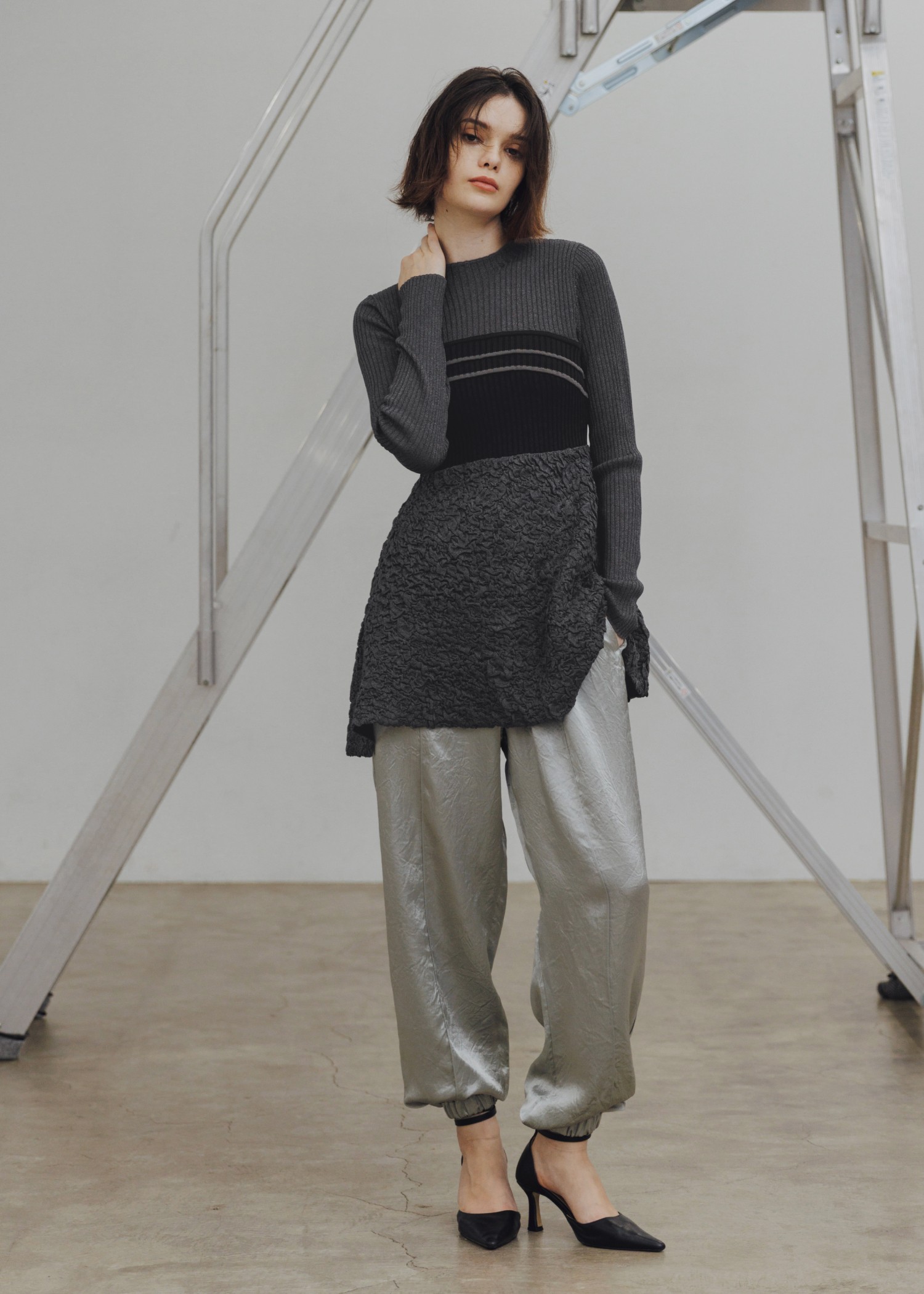 【SHALOM】STRETCHING PLEATS PANTS GRAY [関税・送料込み] 2WAY STRETCH PANTS – FIDES