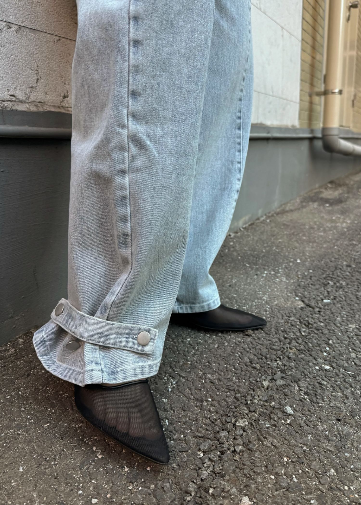 hem adjust center seam broach denim PT