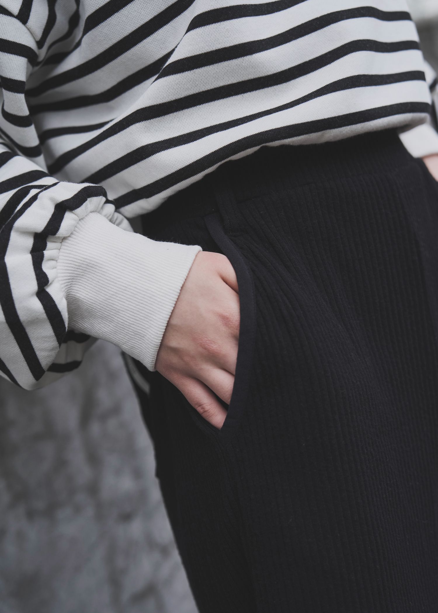 pocket piece name brushed rib S/PT