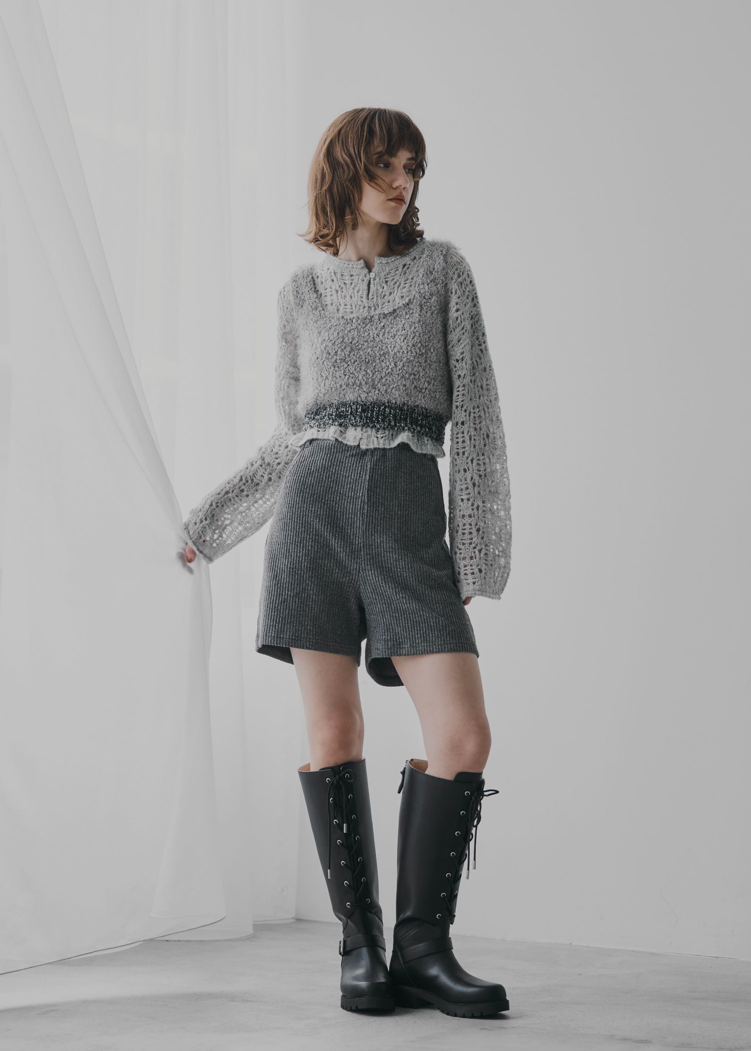 pocket piece name brushed rib S/PT