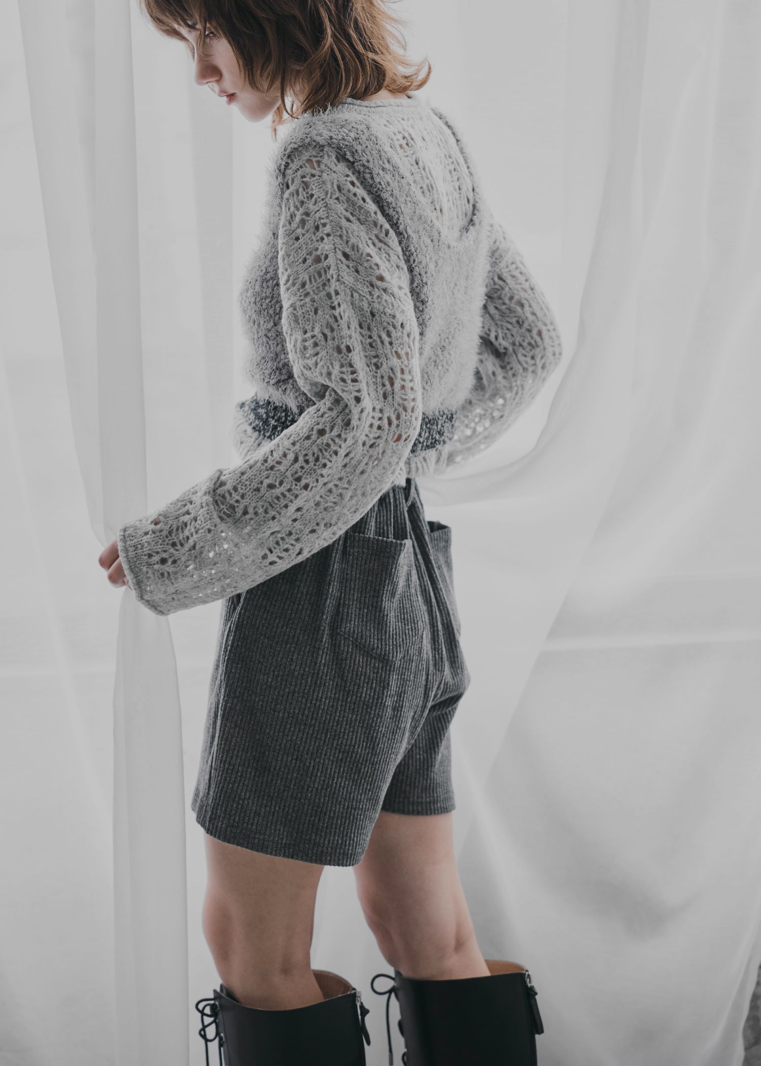 pocket piece name brushed rib S/PT