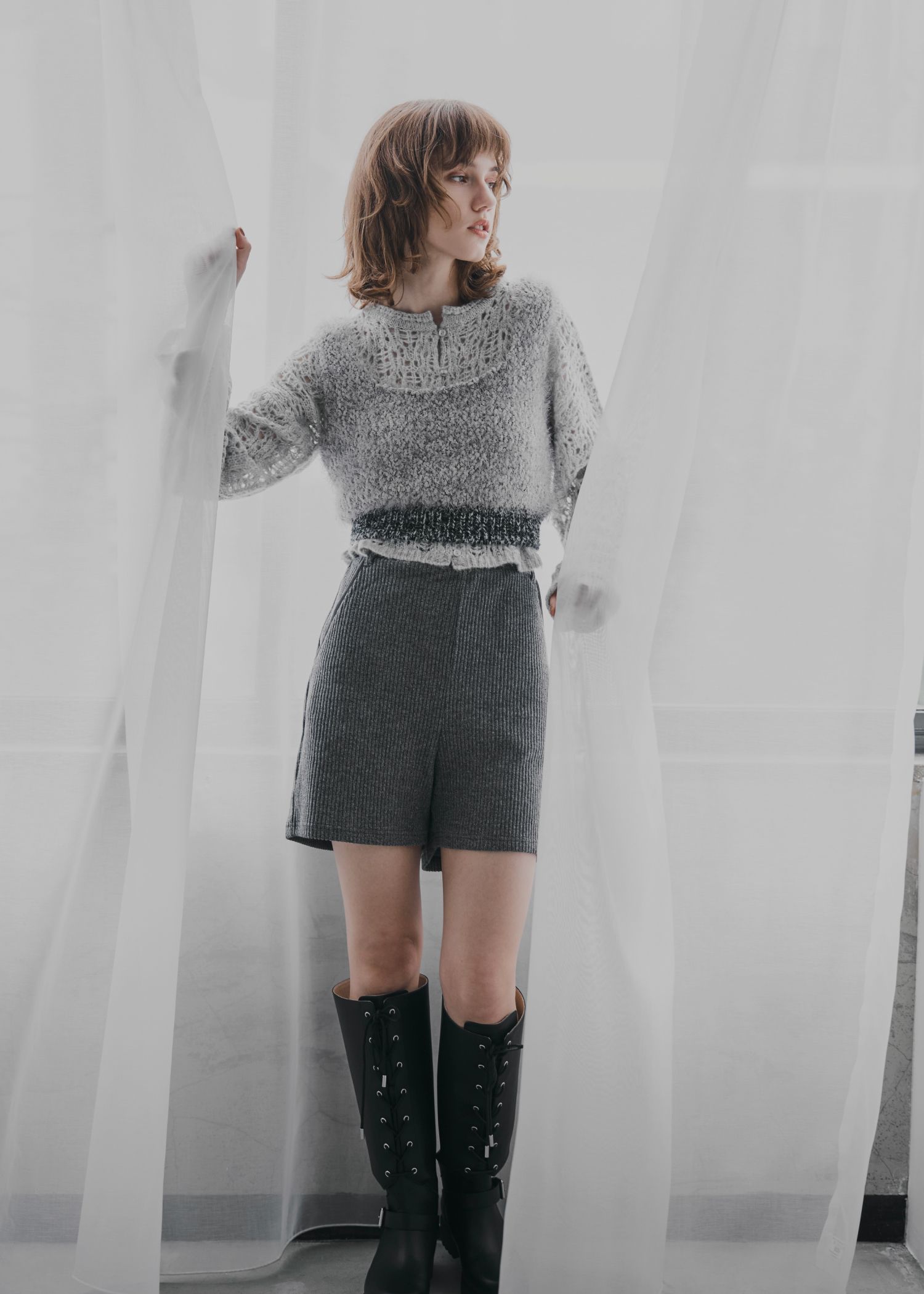 pocket piece name brushed rib S/PT