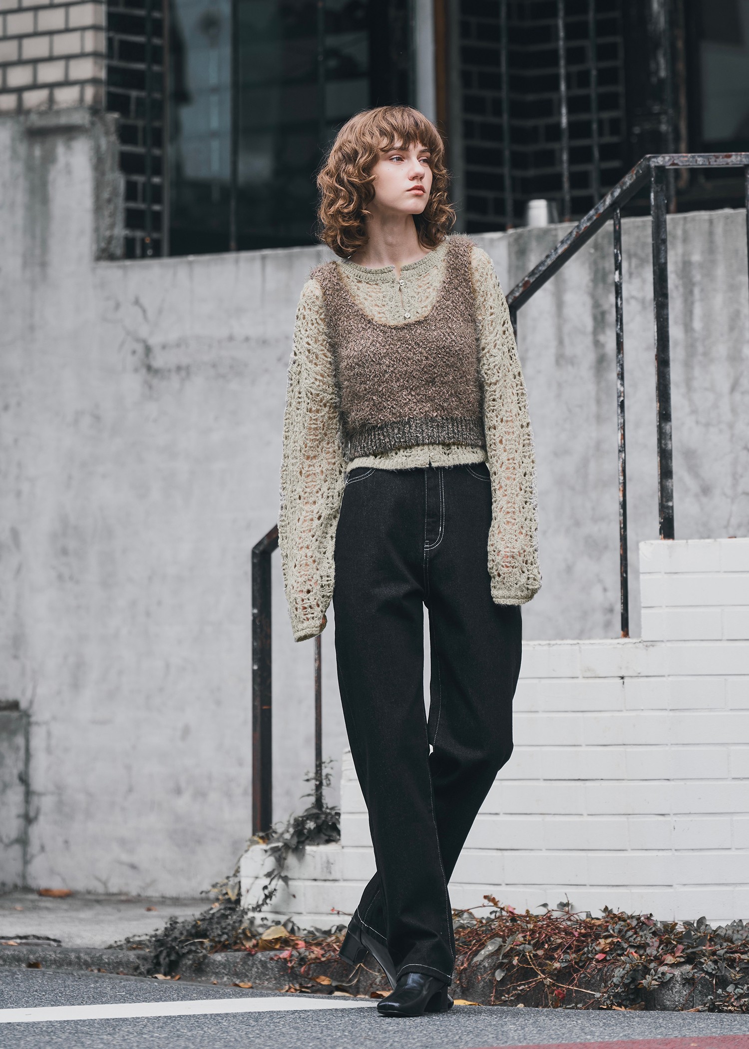 elastic waist more high denim PT