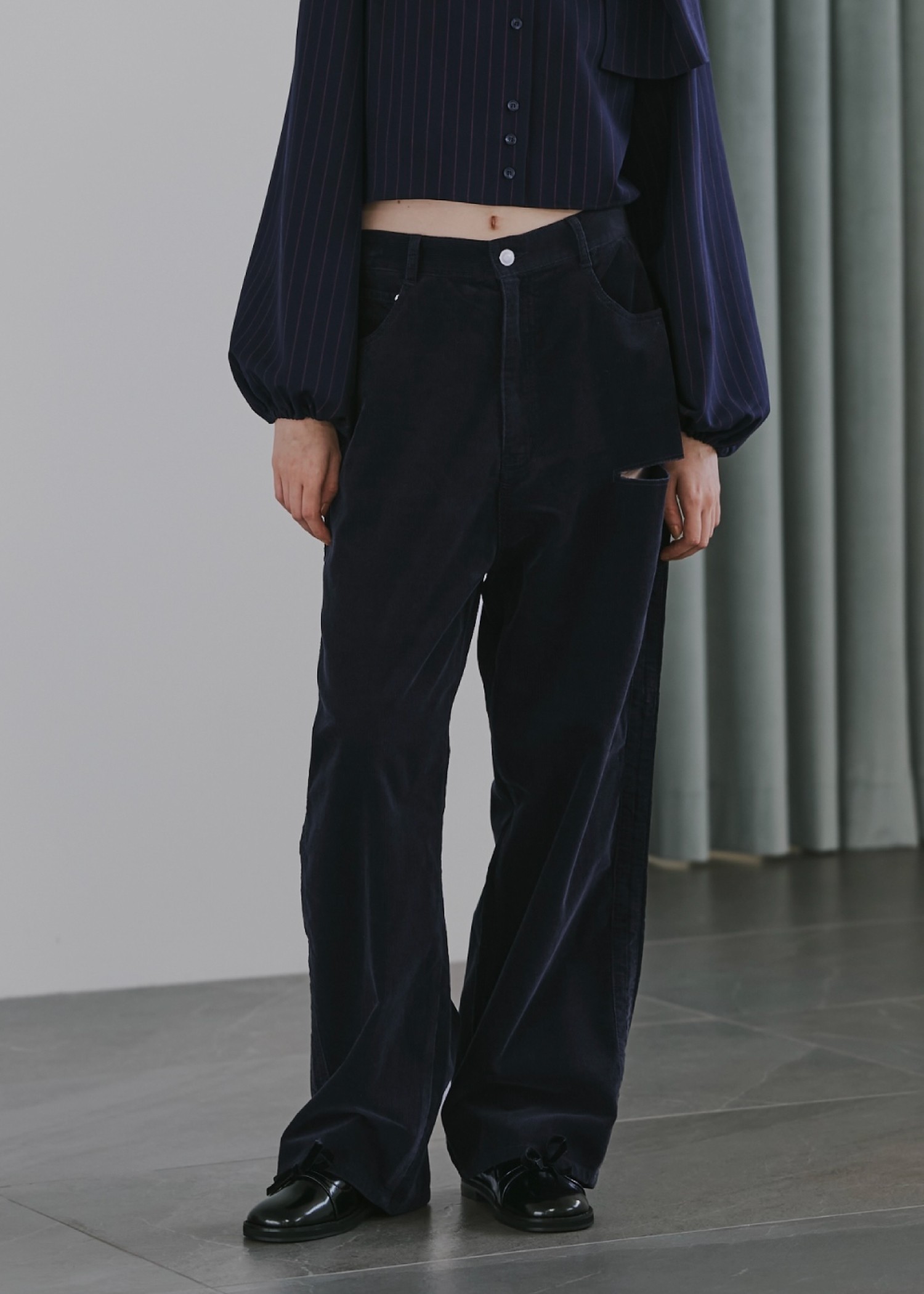 ユウ様リクエスト SUNSPEL オリーブ スラックス crewre online shop / ウォッシャブルサテンスラックス