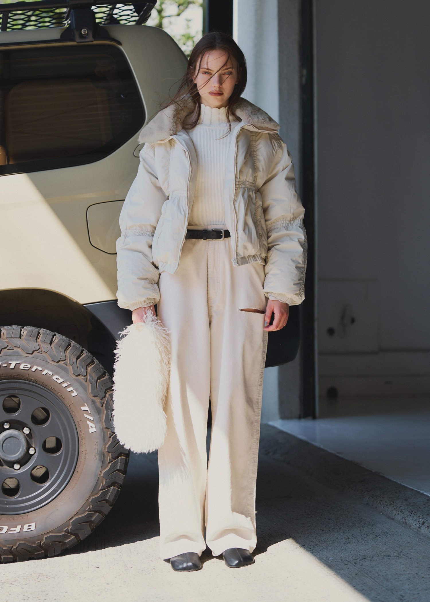 corduroy loose asymmetry notch PT