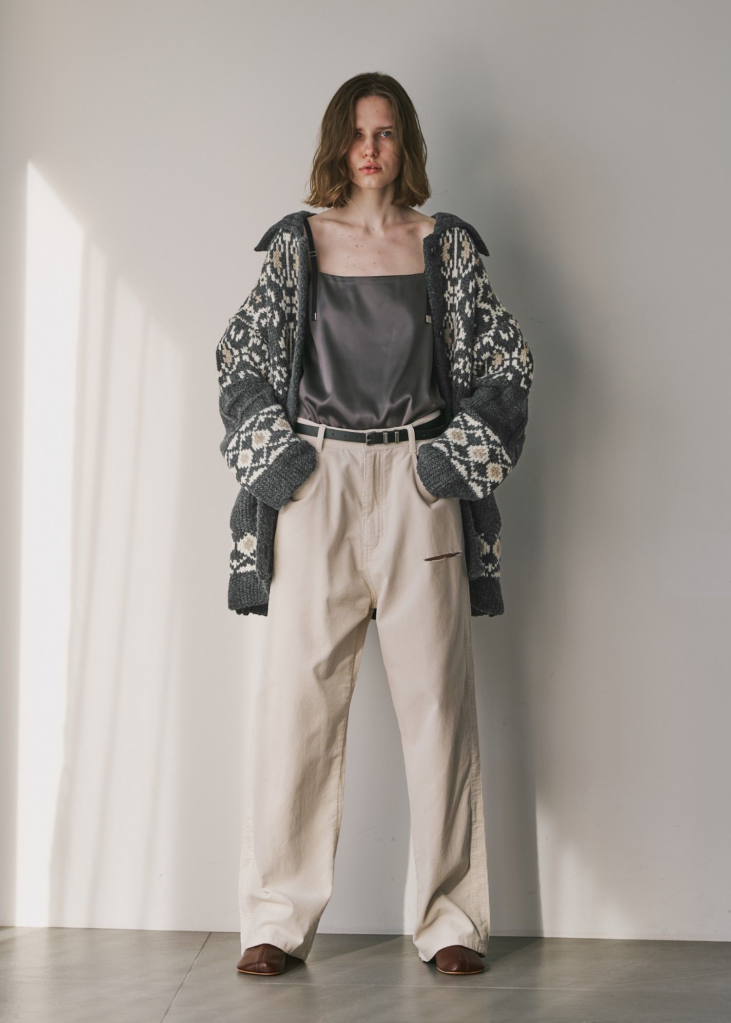 corduroy loose asymmetry notch PT